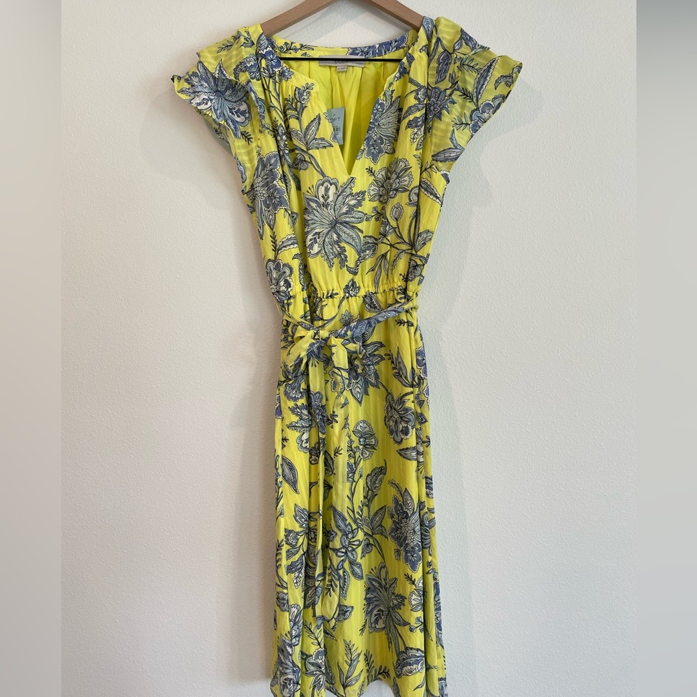 LOFT yellow dress size PETIT S